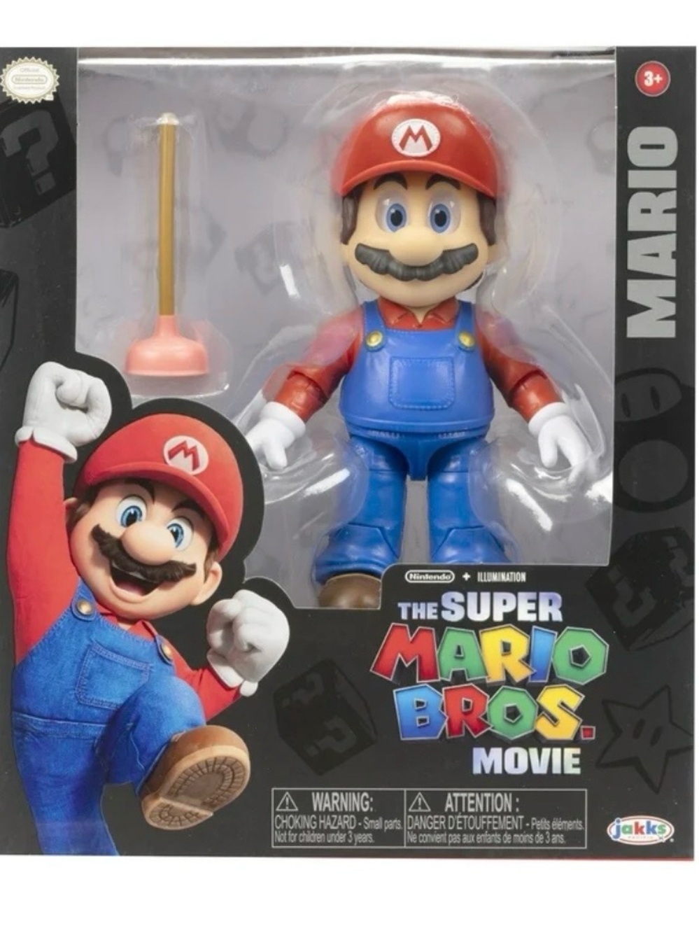 Super Mario Movie 5” Mario Action Figure w/ Plunger Accessory